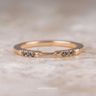 Harper Wedding Ring Cuff, 6 Black Diamond