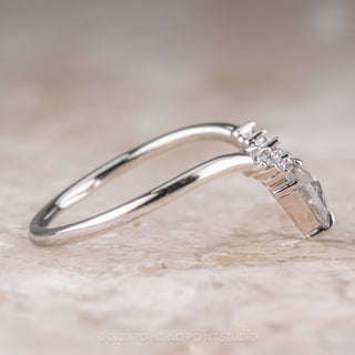White Kite & Baguette Diamond Wedding Ring, Athena Setting, Platinum