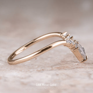 Athena Wedding Ring, 9 Salt and Pepper & White Diamond