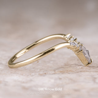 Athena Wedding Ring, 9 Salt and Pepper & White Diamond