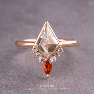 Kite Moissanite Engagement Ring, Bezel Ava Setting