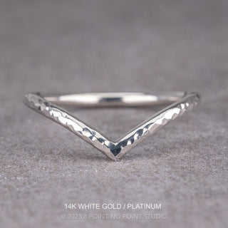 Vivian Wedding Ring, Round Hammered Band