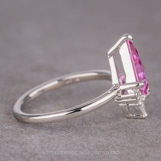 3.41 Carat Pink Kite Sapphire Engagement Ring, Ava Setting, Platinum