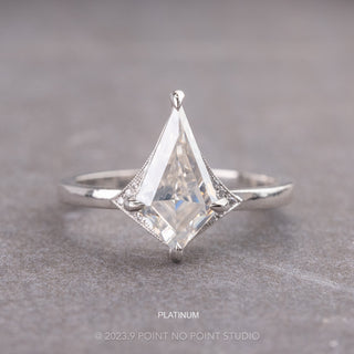 Kite Moissanite and Diamond Engagement Ring, Aela Setting