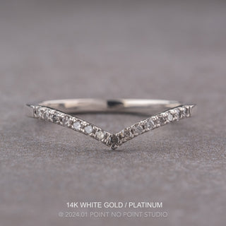 Vivian Wedding Ring, 15 Salt and Pepper Diamond