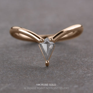 Beth Wedding Ring, Kite Diamond, Round Band