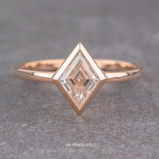 Lozenge Moissanite Engagement Ring, Bezel Jane Setting