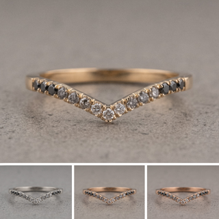 Vivian Wedding Ring, 15 Ombre Diamond