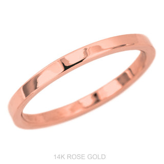 Classic Straight Wedding Ring, Square Polished