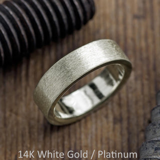 6mm Comfort Fit Mens Wedding Band, Matte