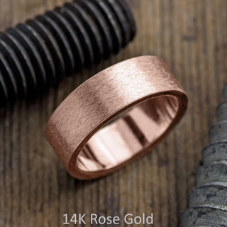 8mm Mens Wedding Band, Matte