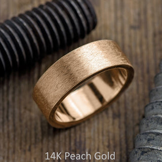 8mm Mens Wedding Band, Matte