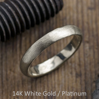 4mm Comfort Fit Men's Wedding Band, Half Round Matte Finish