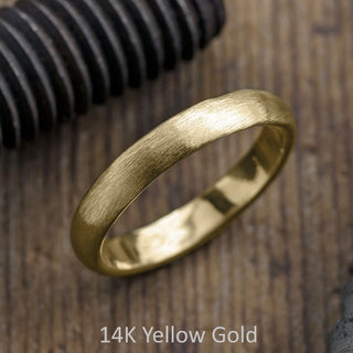 4mm Wedding Band, Half Round Matte Finish