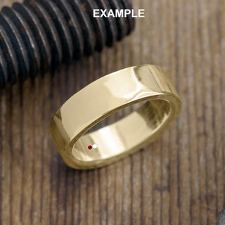 Custom Hidden Birthstones Men's Wedding Band for Sierra- 7.9.26 KM