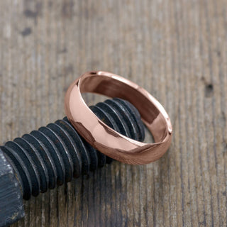 6mm Comfort Fit Mens Wedding Band, Half Round Polished