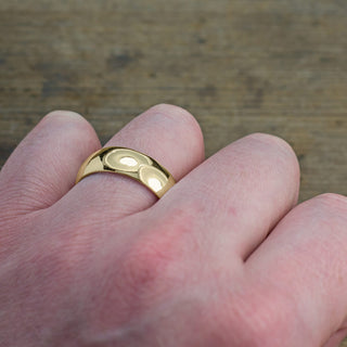 8mm Mens Wedding Band, Half Round Polished men's wedding band, Point No Point Studio. Eco-friendly, Recycled Metals, Conflict Free.