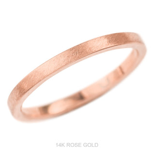 Classic Straight Wedding Ring, 2mm Rectangle Matte
