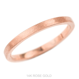 Classic Straight Wedding Ring, Square Matte