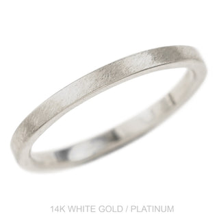 Classic Straight Wedding Ring, Square Matte