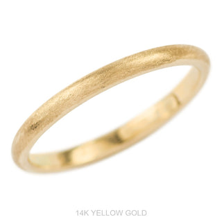 Classic Straight Wedding Ring, 2mm Half Round Matte