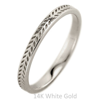 Chevron Wedding Ring, 2mm, Polished
