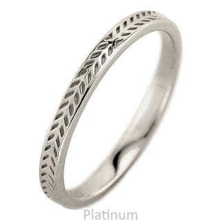 Chevron Wedding Ring, 2mm, Polished