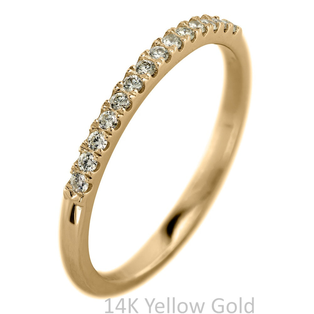 Half Eternity White Diamond Wedding Band, Point No Point Studio