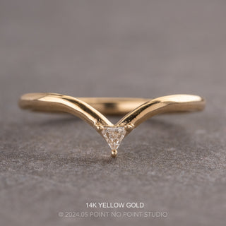 Beth Wedding Ring, Triangle Diamond, Round Band