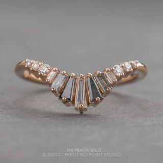 Wilhelmina Wedding Ring, 13 Ombre Diamond, Round Band