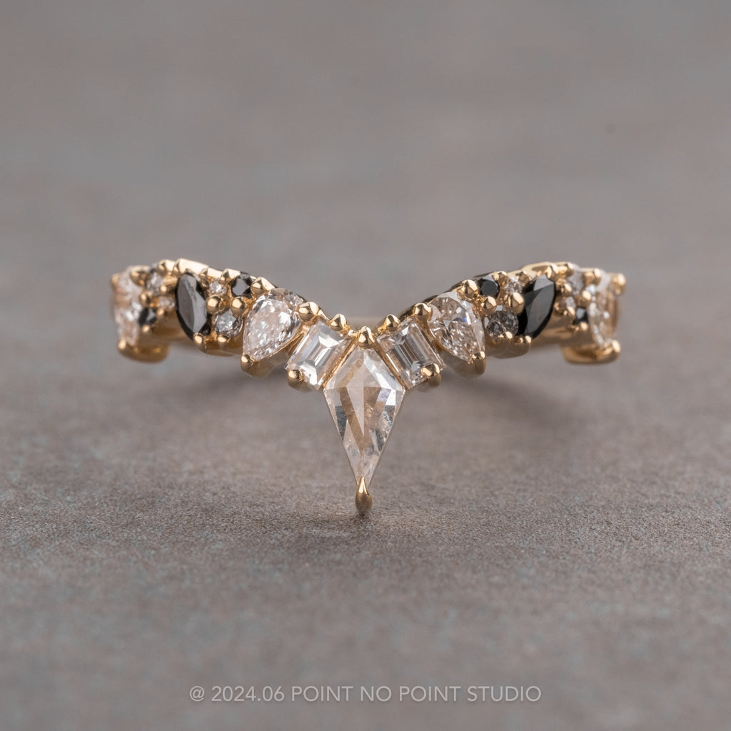 Aries Wedding Ring, Icy White Kite, 21 Ombre Diamond – Point No Point ...
