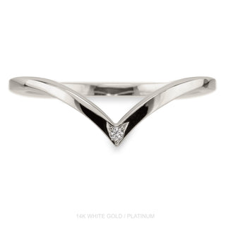 Vivian Wedding Ring, 1 Diamond, Square Band