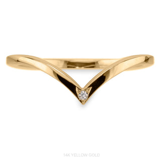 Vivian Wedding Ring, 1 Diamond, Square Band