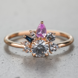 1.28 Carat Sapphire Confetti Setting Engagement Ring
