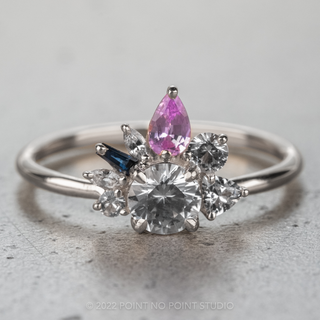 1.28 Carat Sapphire Confetti Setting Engagement Ring