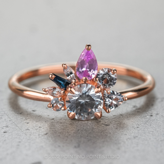 1.28 Carat Sapphire Confetti Setting Engagement Ring
