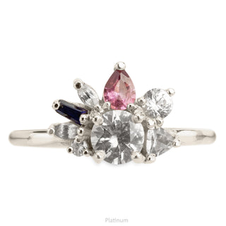 1.28 Carat Sapphire Confetti Setting Engagement Ring