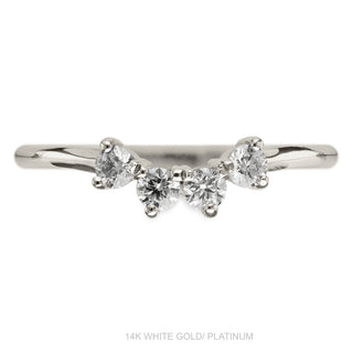 Ursa Wedding Ring, 4 Diamond, Round Band