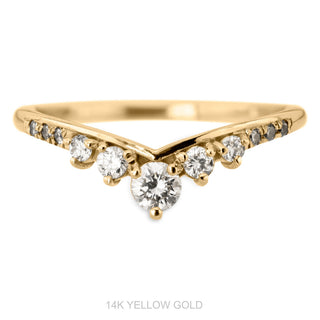 Margaret Wedding Ring, 11 White & Salt and Pepper Diamond