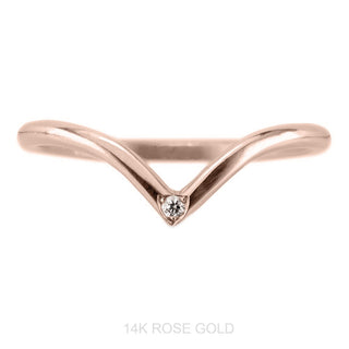 Vivian Wedding Ring, 1 Diamond, Round Band
