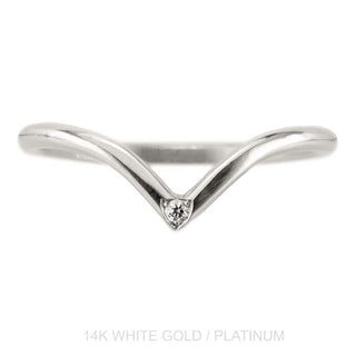 Vivian Wedding Ring, 1 Diamond, Round Band