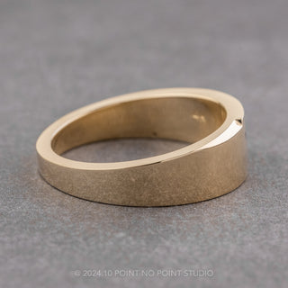 Salt and Pepper Baguette Diamond Mens Waved Signet Ring