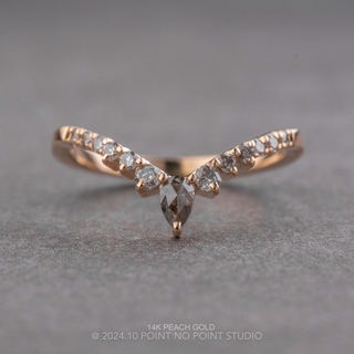Cassiopeia Wedding Ring, 13 Salt and Pepper Diamond