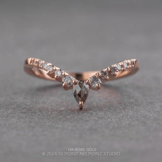 Cassiopeia Wedding Ring, 13 Salt and Pepper Diamond
