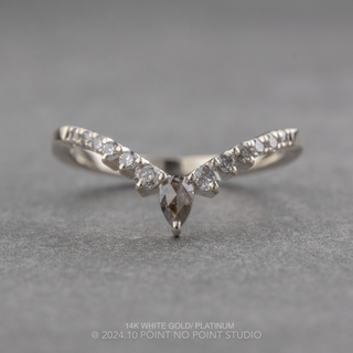 Cassiopeia Wedding Ring, 13 Salt and Pepper Diamond