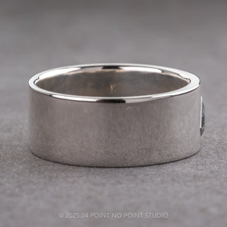 Kite Diamond Mens Wedding Band, Comfort Fit, Platinum