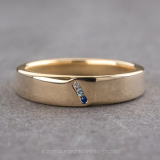 Custom Birthstone Men's Waved Signet Ring