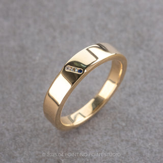 Custom Birthstone Men's Waved Signet Ring