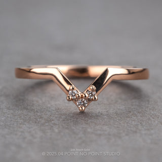 Quinn Wedding Ring, 3 Diamond, Loaf Band