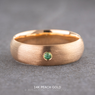 Emerald Men's Wedding Ring, Comfort Fit